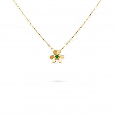 VAN CLEEF ARPELS FRIVOLE PENDANT, MINI MODEL - YELLOW GOLD, EMERALD  VCARP7SB00